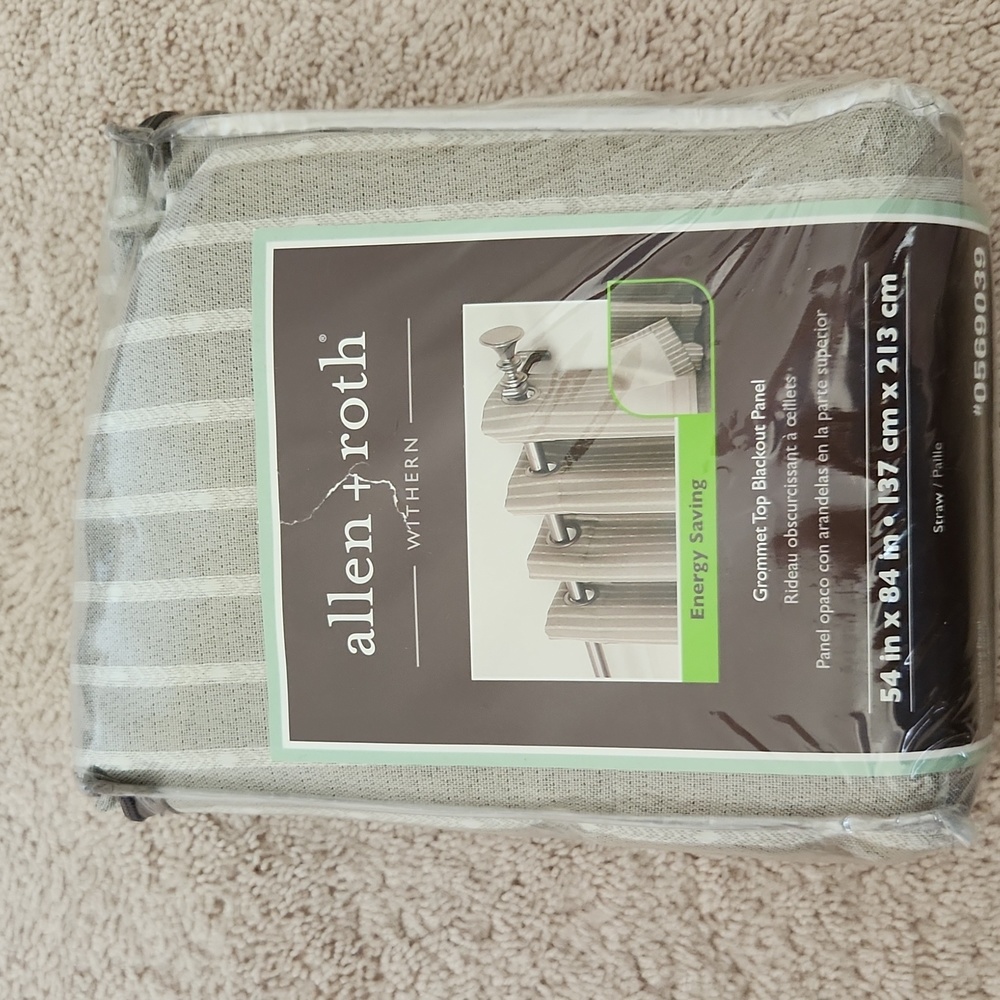 Allen and Roth Energy Saving Grommet Top Blackout Panel Curtain